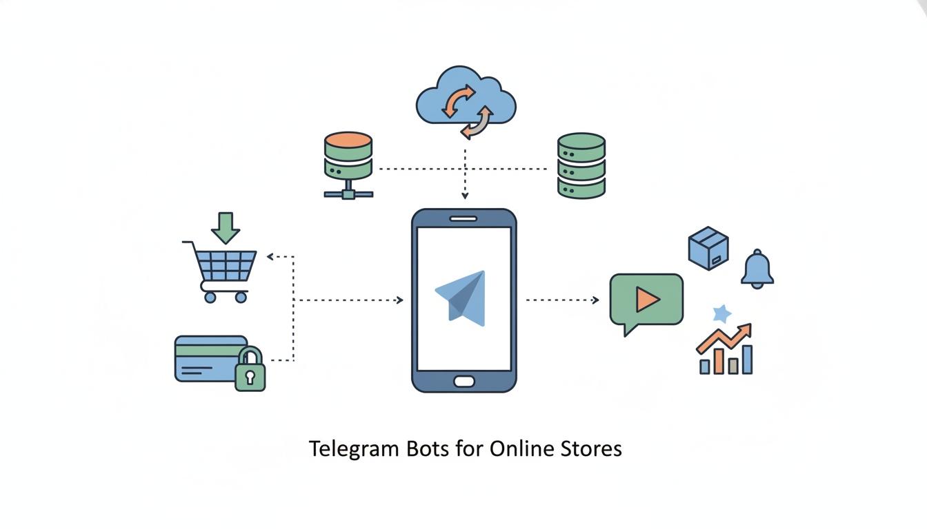 Иллюстрация к статье: Telegram-боты для интернет-магазина