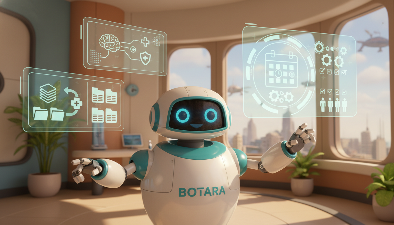 Иллюстрация к статье: AI для медицинских клиник: автоматизация записи и документооборота 2025