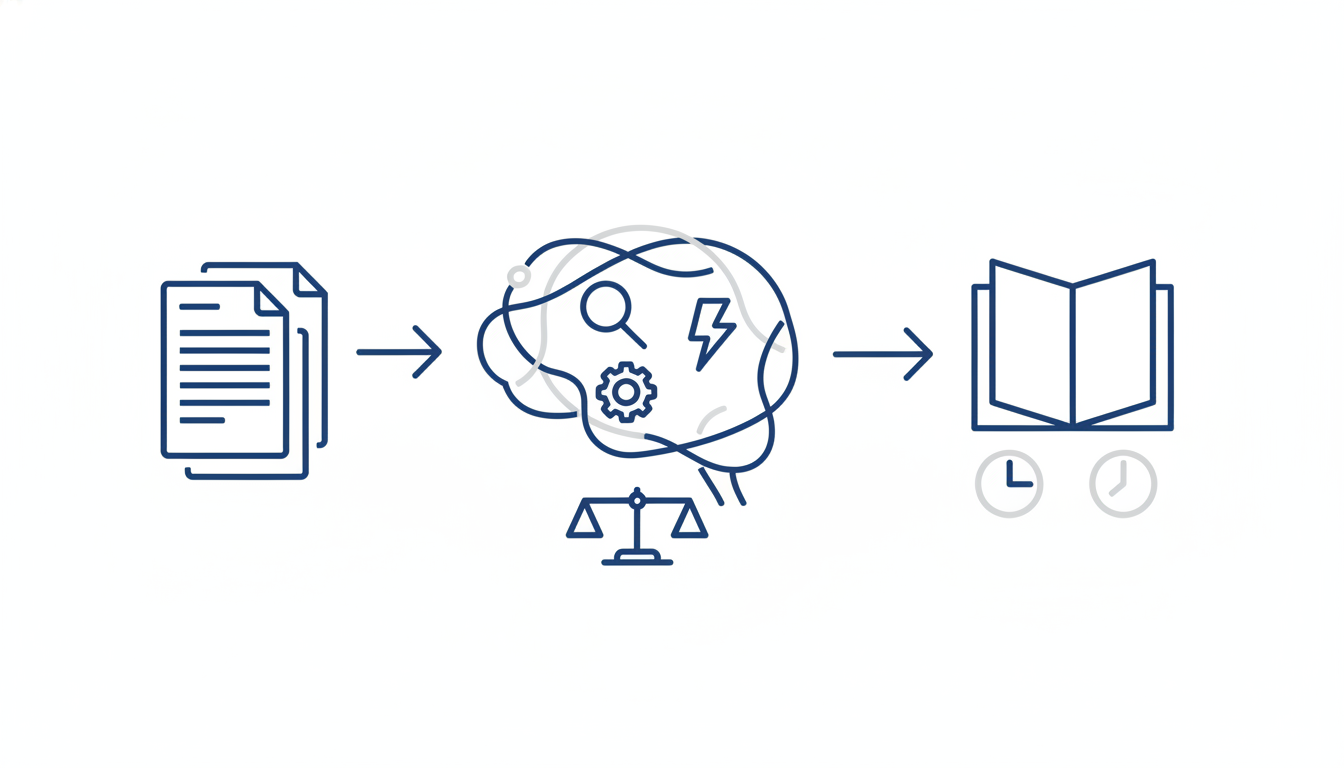 Иллюстрация к статье: AI для юридических отделов: автоматизация работы с договорами в 2025