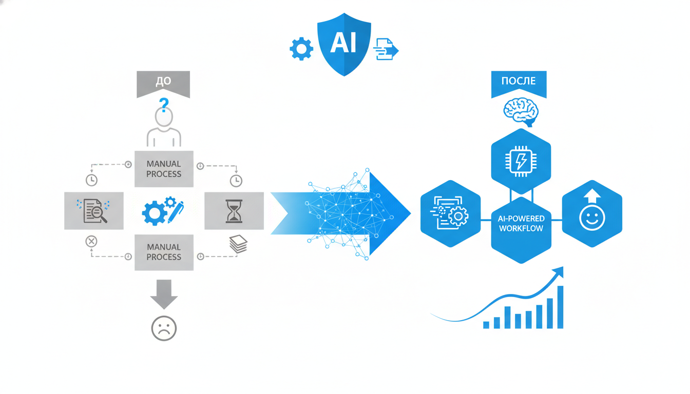 Инфографика: AI для юридических отделов: автоматизация работы с договорами в 2025