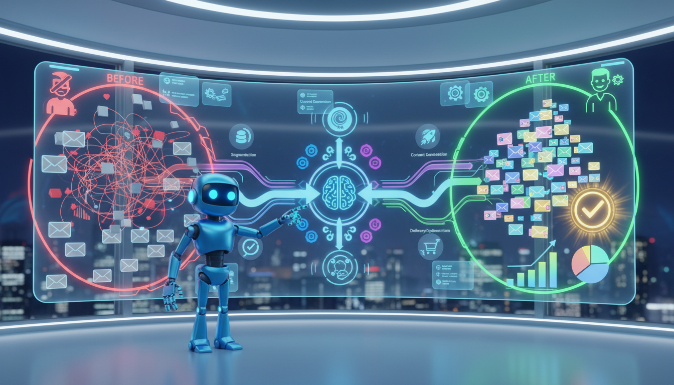 Инфографика: AI Email Marketing: как автоматизировать персонализацию на 10000+ подписчиков