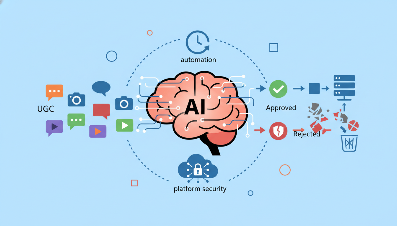 Иллюстрация к статье: AI Модерация Контента: как автоматизировать проверку UGC в реальном времени