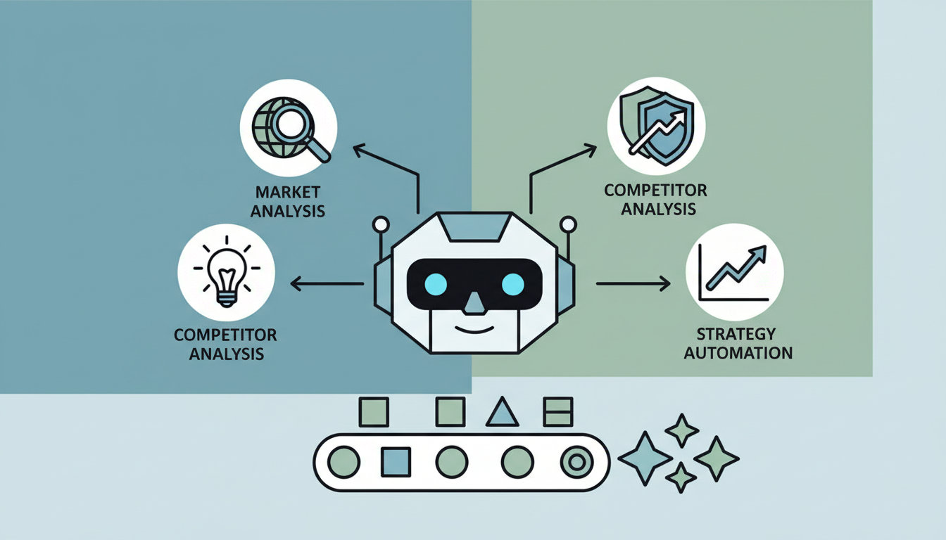 Иллюстрация к статье: AI для конкурентной разведки: автоматизируем анализ рынка и конкурентов