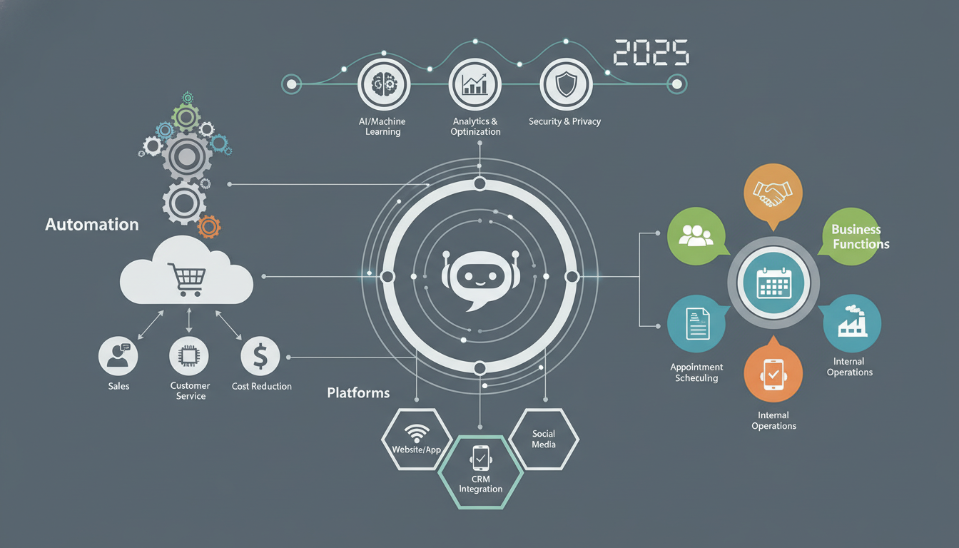 Иллюстрация к статье: Чат-боты для бизнеса: полное руководство по автоматизации в 2025 году